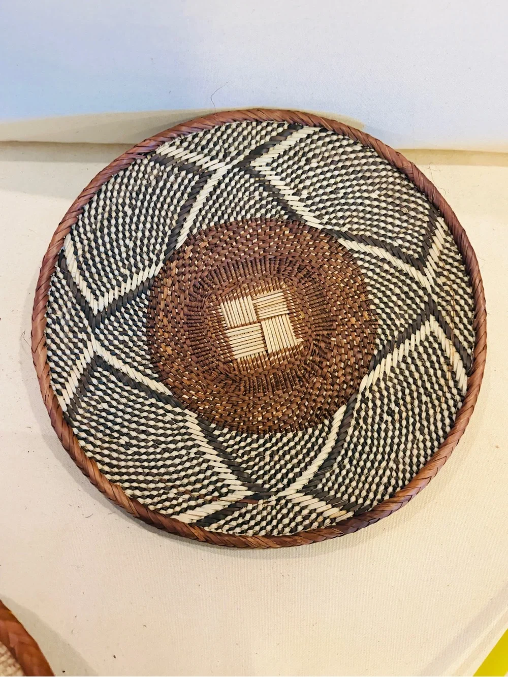 One of a Kind! NEW Woven Basket. Made by Binga people of Zambia Zimbabwe Africa